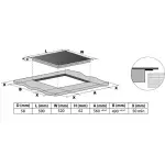 Electronice si Electrocasnice - Aragazuri, cuptoare si hote - Plite incorporabile - Plite electrice - Plita cu inductie incorporabila ETA 579290000, 4 zone de gatit, 1 zona flexi, 7.4Kw, Touch control, 60cm, negru - Infinity.ro