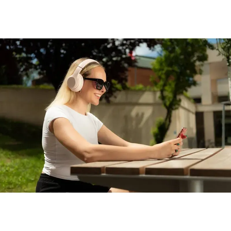 TV, Audio-Video si Foto - Portabile audio - Casti audio - Casti fara fir GoGEN HBTM 45P, bluetooth 5.3, volum, aux-in, autonomie pana la 31 ore, roz - Infinity.ro