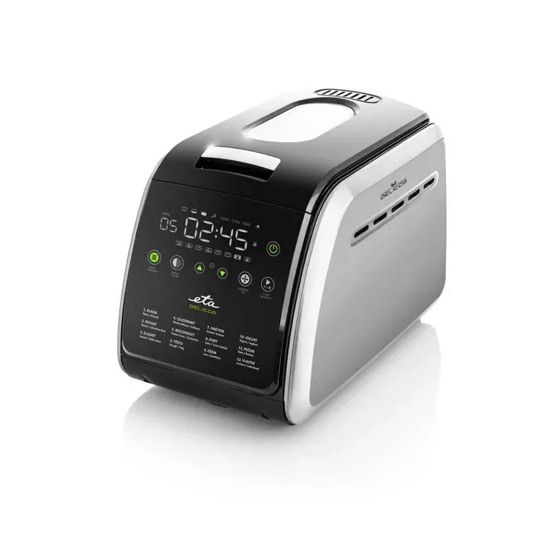 Electronice si Electrocasnice - Electrocasnice bucatarie - Preparare paine - Masini de paine - Masina de facut paine ETA Delicca II 7149, 850W, 12 programe, capacitate 1,5 kg, otel inoxidabil - Infinity.ro