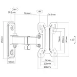 TV, Audio-Video si Foto - Accesorii TV si audio - Suporturi TV - Suport TV reglabil GoGEN S, diagonala 13" la 27" (33-68 cm), 30 Kg, VESA, rotire si inclinare, negru - Infinity.ro