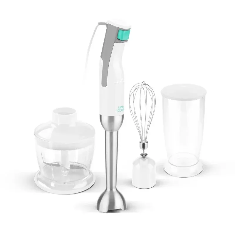 Electronice si Electrocasnice - Electrocasnice bucatarie - Mixere, tocatoare & roboti de bucatarie - Blendere si mini tocatoare - Blender de mana 3 in 1 ETA Lento 3017 90000, 1200 W, 2 viteze plus TURBO, 2 accesorii, 2 recipiente - Infinity.ro