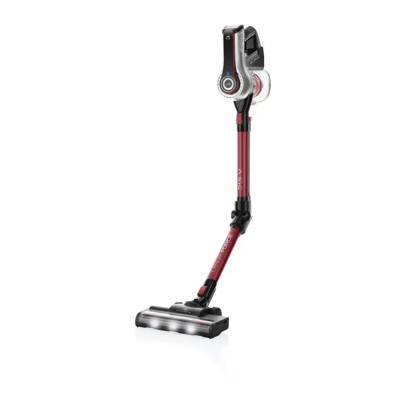 Electronice si Electrocasnice - Ingrijirea locuintei - Aspiratoare - Aspirator vertical 2 in 1 fara fir ETA Elastic 2231, Li-ion 21.6 V, 0.45 l, tub flexibil, negru cu rosu - Infinity.ro