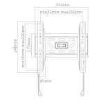 TV, Audio-Video si Foto - Accesorii TV si audio - Suporturi TV - Suport TV GoGEN ML fix, diagonala 23" la 42" (60-107 cm), 30 Kg, VESA, negru - Infinity.ro