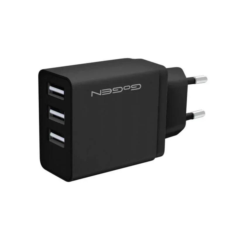 Laptop, Telefoane si Tablete - Telefoane mobile si accesorii - Accesorii Telefoane - Incarcatoare telefoane - Incarcator de retea GoGEN ACH 301B, 3 x USB, 5V/3.1 A, 15.5 W, negru - Infinity.ro