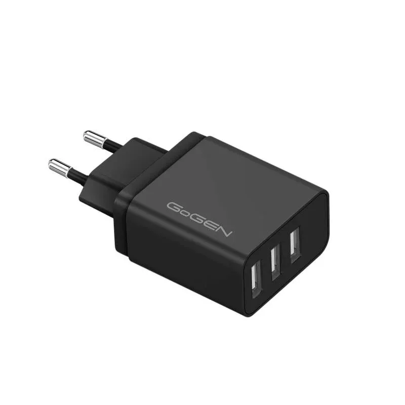 Laptop, Telefoane si Tablete - Telefoane mobile si accesorii - Accesorii Telefoane - Incarcatoare telefoane - Incarcator de retea GoGEN ACH 301B, 3 x USB, 5V/3.1 A, 15.5 W, negru - Infinity.ro