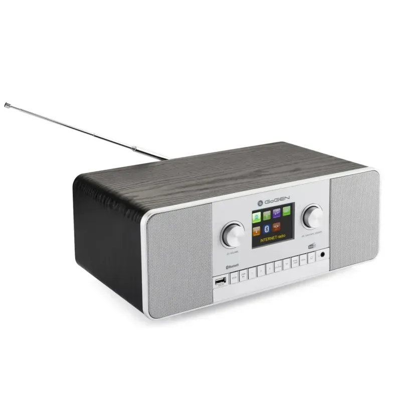 TV, Audio-Video si Foto - Portabile audio - Radio - Internet radio GoGEN IR 257 BTDAB, 2x5W, DAB+/FM, LCD, Bluetooth, telecomanda, negru/argintiu - Infinity.ro