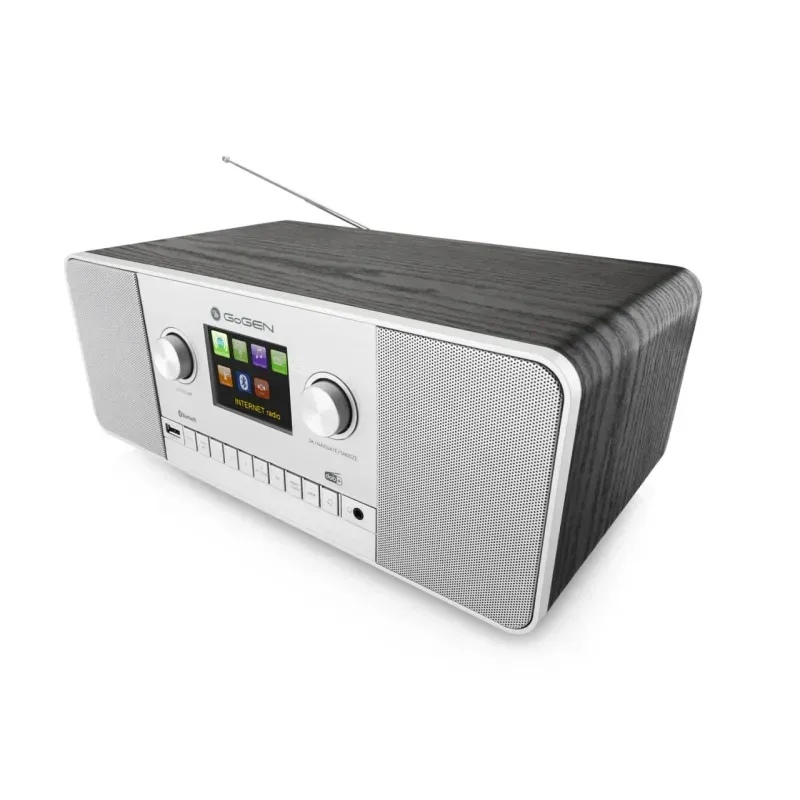 TV, Audio-Video si Foto - Portabile audio - Radio - Internet radio GoGEN IR 257 BTDAB, 2x5W, DAB+/FM, LCD, Bluetooth, telecomanda, negru/argintiu - Infinity.ro