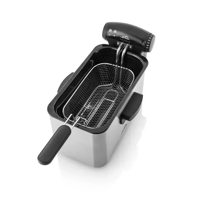 Electronice si Electrocasnice - Electrocasnice bucatarie - Aparate de gatit & desert - Friteuze - Friteuza ETA Fritola 3172, 2000W, 3 litri, otel inoxidabil, control temperatura 150–190 °C - Infinity.ro