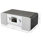 TV, Audio-Video si Foto - Portabile audio - Radio - Internet radio GoGEN IR 257 BTDAB, 2x5W, DAB+/FM, LCD, Bluetooth, telecomanda, negru/argintiu - Infinity.ro