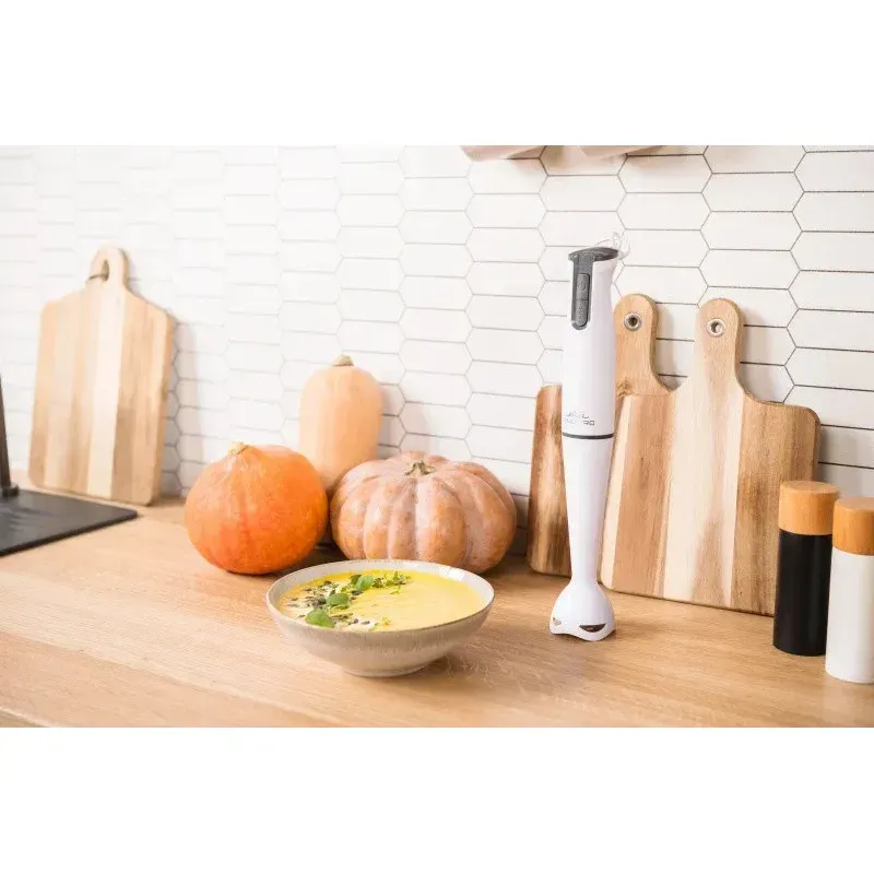 Electronice si Electrocasnice - Electrocasnice bucatarie - Mixere, tocatoare & roboti de bucatarie - Blendere si mini tocatoare - Blender de mana ETA Minestro 0063 90000, 350 W, lame din otel inoxidabil, mod TURBO - Infinity.ro