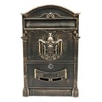 Casa si Gradina - Constructii - Depozitare, transport si protectie - Cutii postale - Cutie postala, auriu antic, 26x9x41 cm - Infinity.ro