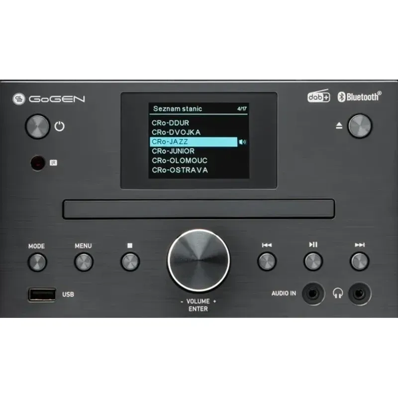 TV, Audio-Video si Foto - Home cinema si Soundbar - Sisteme audio - Sistem audio GoGEN MSC 472 BTDAB, 2 x 15 W, Bluetooth, CD, DAB+/FM, LCD color, telecomanda, gri - Infinity.ro