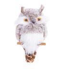 Casa si Gradina - Decoratiuni - Decoratiuni de sezon - Decoratiune iarna, pentru agatat, bufnita, gri, 8x4.5x18 cm, Magic Home - Infinity.ro