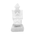 Casa si Gradina - Decoratiuni - Decoratiuni de sezon - Decoratiune Craciun, PE, casa cu sclipici, LED, 2xAA, 9.5x9.5x25.5 cm - Infinity.ro