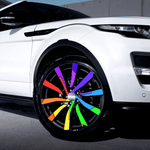 Auto si Moto - Intretinere auto - Stickere auto - Set 4 Folii Imprimate Outdoor cu EcoSolvent, autoadezive, pentru decorarea jantelor auto, dimetru 60 cm, model FJT-36 - Infinity.ro