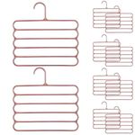 Casa si Gradina - Mobilier - Organizare si depozitare - Umerase si valeti - Set 20 Umerase Mercaton din Plastic, cu 5 Pozitii, Pentru Pantaloni, Fuste sau Cravate, 31 x 31 cm, Maro - Infinity.ro