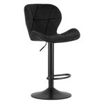 Casa si Gradina - Mobilier - Scaune si fotolii - Scaune - Scaun de bucatarie/bar, Artool, West, rotativ, catifea, negru, 46x48.5x90-111 cm - Infinity.ro