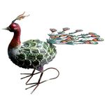 Casa si Gradina - Gradina si terasa - Mobilier exterior - Accesorii pentru gradina - Decoratiune gradina, metalica, paun verde, 23x62x43 cm - Infinity.ro