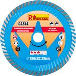 Casa si Gradina - Constructii - Scule electrice si accesorii - Accesorii polizare si slefuire - Disc diamantat super turbo, beton, taiere rapida umeda si uscata, 180 mm/22.23 mm, Richmann - Infinity.ro