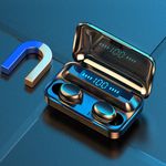 PC, gaming si accesorii - Retelistica - Cabluri si accesorii - Casti fara fir TWS Ear Drops F9 cu statie de andocare/incarcare - Infinity.ro