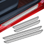 Auto si Moto - Piese auto si accesorii - Interior auto - Accesorii interior - Set 4 bucati protectie praguri universale culoare crom si negru diamond - Infinity.ro