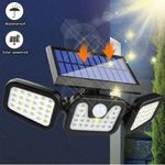 Casa si Gradina - Corpuri si surse de iluminat - Iluminat exterior - Lampi solare - Lampa Solara LED, reglabila, model TRIO, cu senzor crepuscular si senzor de miscare - Infinity.ro