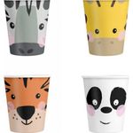 Casa si Gradina - Bucatarie si vesela - Cani si pahare - Pahare - Set 4 pahare de unica folosinta cu animale - Infinity.ro