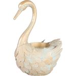 Casa si Gradina - Gradina si terasa - Decoratiuni exterior - Ornamente gradina - Decoratiune gradina, MagicHome, metalica, gasca, cu ghiveci pentru flori, auriu, 37x19x43 cm - Infinity.ro