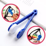 Ingrijire personala si Cosmetice - Sanatate si wellness - Optica medicala - Accesorii intretinere ochelari si lentile - Instrument cu 2 capete din microfibra pentru curatarea si intretinerea lentilelor de ochelari, 7×2 cm, Albastru - Infinity.ro