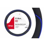 Auto si Moto - Intretinere auto - Huse auto - Husa volan negru + dunga albastra SWC-08-M (37-39cm) - Infinity.ro