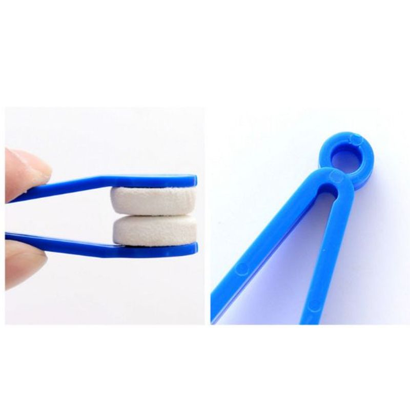 Ingrijire personala si Cosmetice - Sanatate si wellness - Optica medicala - Accesorii intretinere ochelari si lentile - Instrument cu 2 capete din microfibra pentru curatarea si intretinerea lentilelor de ochelari, 7×2 cm, Albastru - Infinity.ro