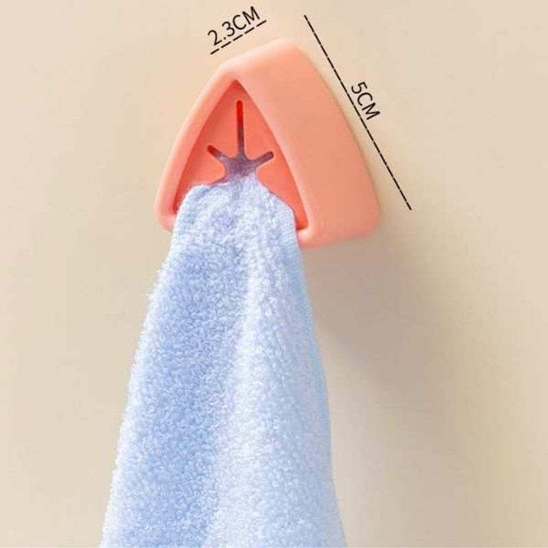 Casa si Gradina - Sanitare - Suporturi si accesorii baie - Accesorii baie - Set 10 Agatatori pentru Prosoape, Mercaton, Autoadezive, Impermeabile, Montaj pe Perete, Sistem Push Free, Roz - Infinity.ro