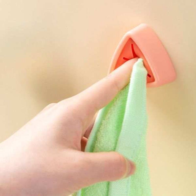 Casa si Gradina - Sanitare - Suporturi si accesorii baie - Accesorii baie - Set 10 Agatatori pentru Prosoape, Mercaton, Autoadezive, Impermeabile, Montaj pe Perete, Sistem Push Free, Roz - Infinity.ro