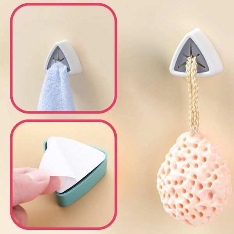 Casa si Gradina - Sanitare - Suporturi si accesorii baie - Accesorii baie - Set 10 Agatatori pentru Prosoape, Mercaton, Autoadezive, Impermeabile, Montaj pe Perete, Sistem Push Free, Alb - Infinity.ro