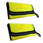 Market - Curatenie si intretinere casa - Produse bucatarie - Lavete si bureti - Set 2 Lavete Profesionale Mercaton din Microfibra, Ultra-Absorbante, Soft Fleece, 800 GSM/m2, Gri cu Galben, 30 x 60 cm - Infinity.ro