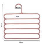 Casa si Gradina - Mobilier - Organizare si depozitare - Umerase si valeti - Set 10 Umerase Mercaton din Plastic, cu 5 Pozitii, Pentru Pantaloni, Fuste sau Cravate, 31 x 31 cm, Maro - Infinity.ro