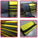 Market - Curatenie si intretinere casa - Produse bucatarie - Lavete si bureti - Set 2 Lavete Profesionale Mercaton din Microfibra, Ultra-Absorbante, Soft Fleece, 800 GSM/m2, Gri cu Galben, 30 x 60 cm - Infinity.ro