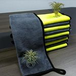 Market - Curatenie si intretinere casa - Produse bucatarie - Lavete si bureti - Set 2 Lavete Profesionale Mercaton din Microfibra, Ultra-Absorbante, Soft Fleece, 800 GSM/m2, Gri cu Galben, 30 x 60 cm - Infinity.ro