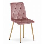Casa si Gradina - Mobilier - Scaune si fotolii - Scaune - Scaun bucatarie/living, Artool, Libra, catifea, metal, roz, 45x54x86.5 cm - Infinity.ro