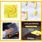 Market - Curatenie si intretinere casa - Produse bucatarie - Lavete si bureti - Set 2 Lavete Profesionale Mercaton din Microfibra, Ultra-Absorbante, Soft Fleece, 800 GSM/m2, Gri cu Galben, 30 x 60 cm - Infinity.ro