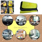 Market - Curatenie si intretinere casa - Produse bucatarie - Lavete si bureti - Set 2 Lavete Profesionale Mercaton din Microfibra, Ultra-Absorbante, Soft Fleece, 800 GSM/m2, Gri cu Galben, 30 x 60 cm - Infinity.ro