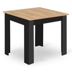 Casa si Gradina - Mobilier - Mese si birouri - Mese bucatarie si dining - Masa pentru sufragerie/living, Artool, lemn, negru si stejar Artisan, 80x80x75 cm - Infinity.ro