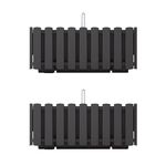 Casa si Gradina - Gradinarit si plante - Plante si ghivece - Ghivece si suporturi - Set 2 jardiniere decorative cu suport metalic, sistem irigare,​​​​​​​ antracit, 38x18x16.2 cm, Boardee Fencycase W - Infinity.ro