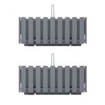 Casa si Gradina - Gradinarit si plante - Plante si ghivece - Ghivece si suporturi - Set 2 jardiniere decorative cu suport metalic, sistem irigare,​​​​​​​ gri, 38x18x16.2 cm, Boardee Fencycase W - Infinity.ro