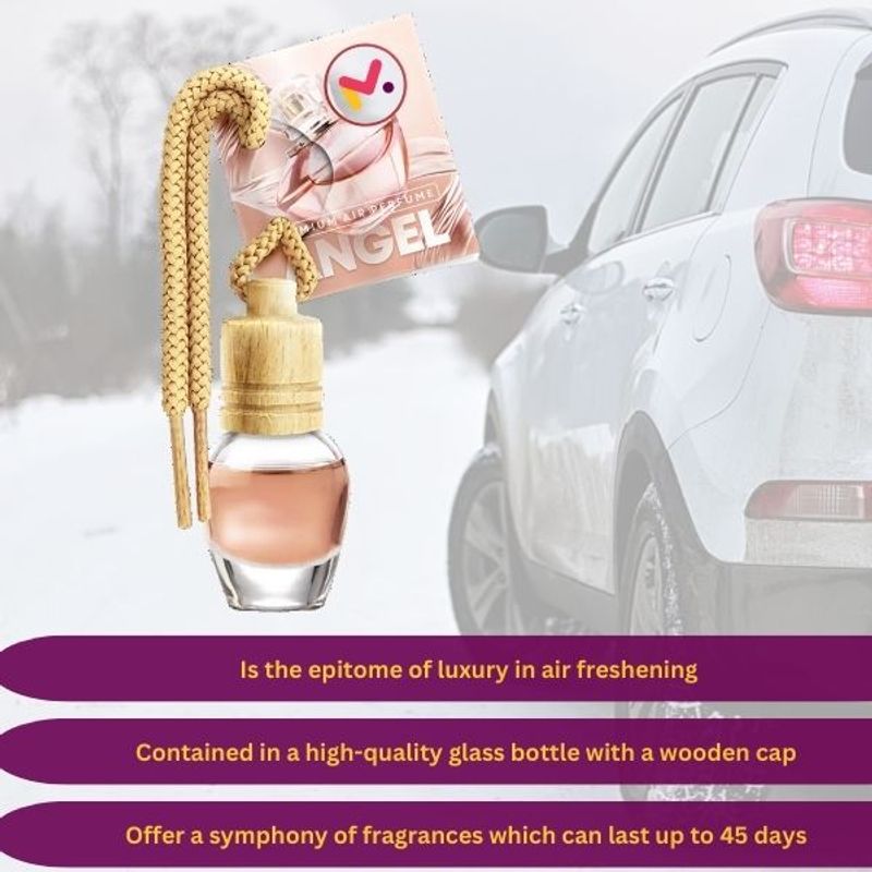 Auto si Moto - Intretinere auto - Odorizante auto - Odorizant Auto in Sticla cu Snur si Capac din Lemn, Aroma Angel, 8 ml - Infinity.ro