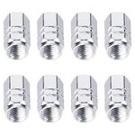 Auto si Moto - Anvelope si jante - Accesorii roti - Alte accesorii roti - Set 12 Capace Hexagonale pentru Valva Auto, Aliaj Aluminiu, Lungime 1.8 cm, Argintiu - Infinity.ro