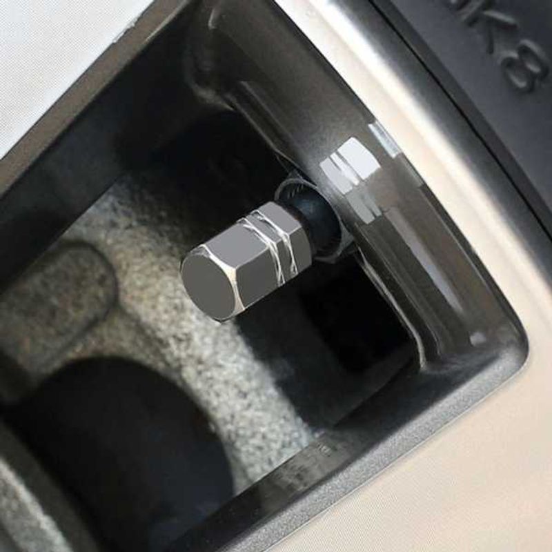 Auto si Moto - Anvelope si jante - Accesorii roti - Alte accesorii roti - Set 12 Capace Hexagonale pentru Valva Auto, Aliaj Aluminiu, Lungime 1.8 cm, Argintiu - Infinity.ro