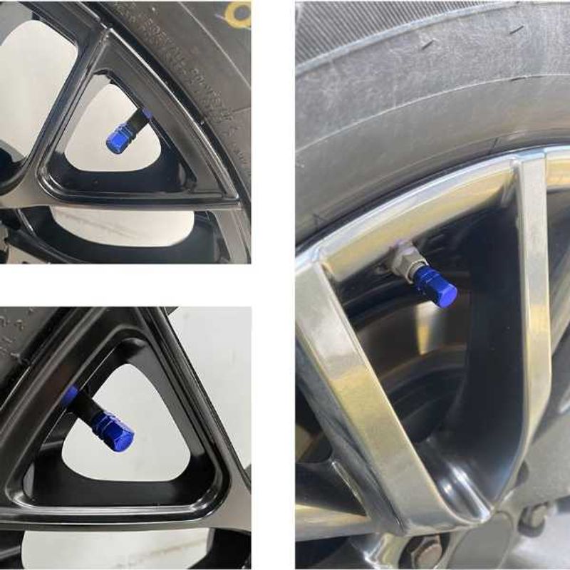 Auto si Moto - Anvelope si jante - Accesorii roti - Alte accesorii roti - Set 12 Capace Hexagonale pentru Valva Auto, Aliaj Aluminiu, Lungime 1.8 cm, Albastru - Infinity.ro