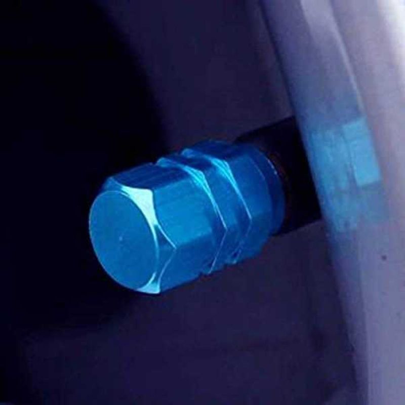 Auto si Moto - Anvelope si jante - Accesorii roti - Alte accesorii roti - Set 12 Capace Hexagonale pentru Valva Auto, Aliaj Aluminiu, Lungime 1.8 cm, Albastru - Infinity.ro