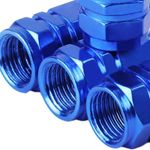 Auto si Moto - Anvelope si jante - Accesorii roti - Alte accesorii roti - Set 12 Capace Hexagonale pentru Valva Auto, Aliaj Aluminiu, Lungime 1.8 cm, Albastru - Infinity.ro